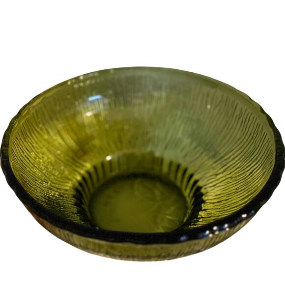Vintage 1975 FTD "Moss" Glass Bowl - Mid-Century Modern Vibe - Picture 4 of 9